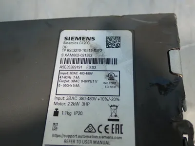Used SIEMENS 6SL32101KE153UP2 Power Converters - Battery Chargers Ohio US | HGR 24 #751946