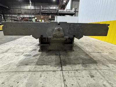 6' X 14'6" HEAVY DUTY T-SLOTTED LAYOUT TABLE ON RAISED BASE: STOCK #21788