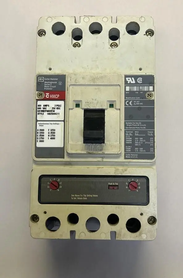 Used CUTLER-HAMMER HM2P400X5W Miscellaneous Equipment (Electrical & Power) | Surplus Asset Holdings #1196798