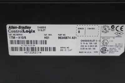 Allen-Bradley 1756-PA72/ 1756-A10 ControlLogix AC Power Supply STOCK 3993-A