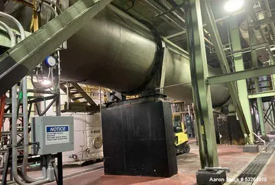 Used FMC 8' x 60' Sanitary Stainless Steel Rotary Dryer – Steam Heated with IEP Explosion Protection System