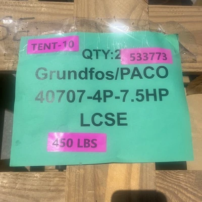 New | in-Stock Grundfos 40707-4P-7.5hp LCSE Centrifugal Pumps California US | Davliegogo LLC #1705520