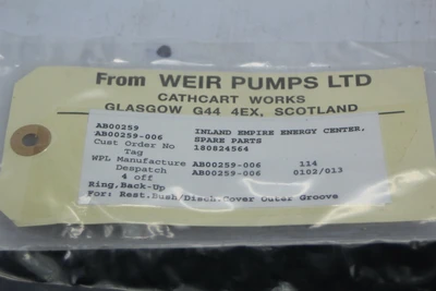 New | in-Stock Weir Pumps LTD AB00259 Pump & Valve Parts California US | Davliegogo LLC #1705266