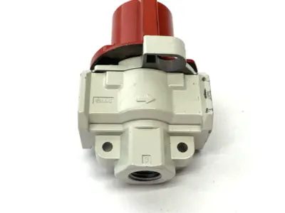 Used SMC Single Action Relief Lockout Valve, Hand Operated, 1/4" NPT Pump & Valve Parts Michigan US | Maverick Industrial Sales #1397581