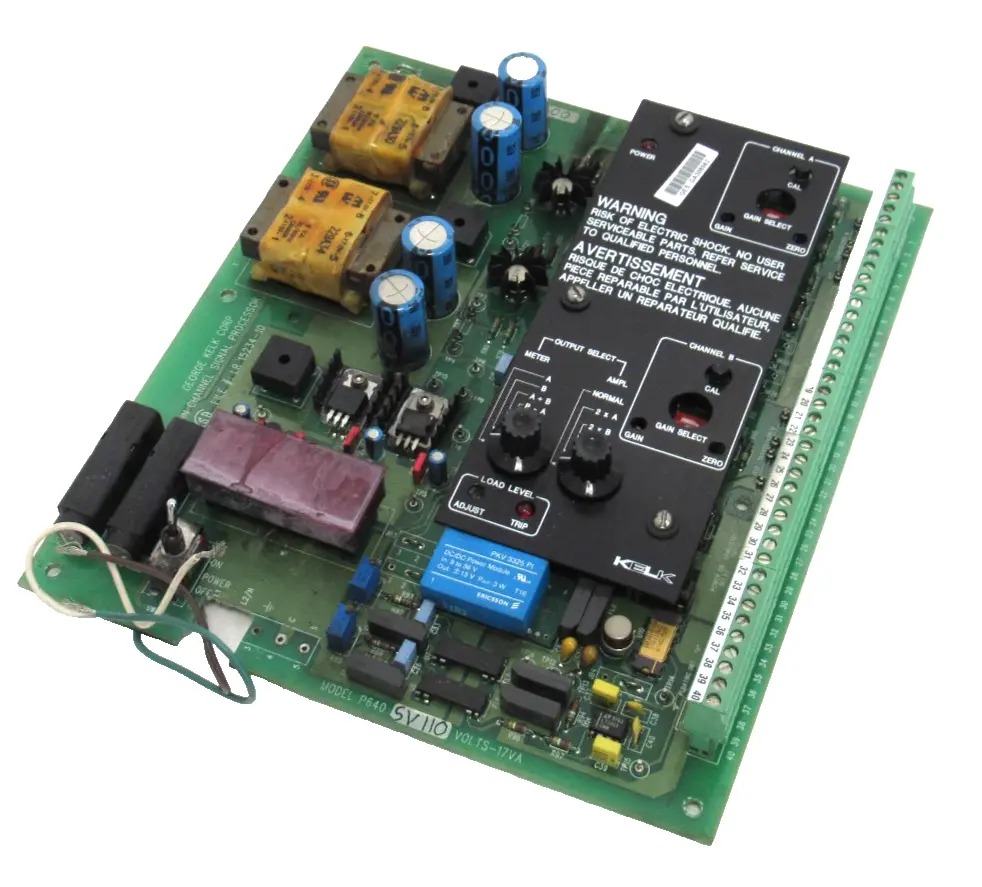 USED KELK P640 TWIN CHANNEL SIGNAL PROCESSOR BOARD 61830-D3 P640 SV-110 VOLTS