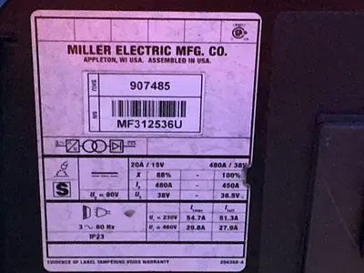 Used MILLER INVISION 450 MPA Welding Machinery (Other) Ohio US | HGR 24 #1411961