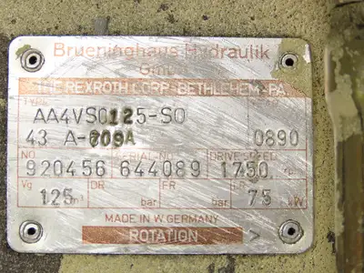 Brueninghaus Rexroth AA4VS0125-SO-43 Variable Piston Pump 59gpm 5000psi