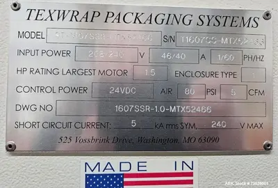 USED TEXWRAP ST-1607SSR