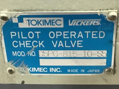 Used TOKIMEC VICKERS C5PG-815-10-S5 Valves/Fittings Michigan US | Ideal Machinery #1260294