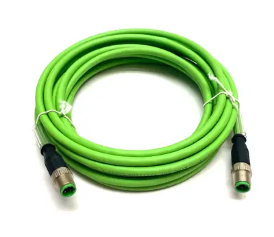USED BECKHOFF DOUBLE ENDED ETHERCAT CABLE M12/M12 4-PIN