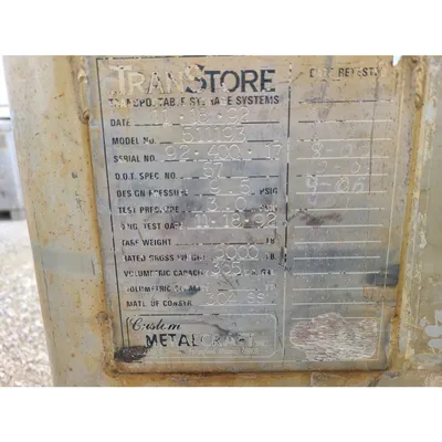 Used 365 Gallon TranStore Stainless Steel Liquid Tote Bin