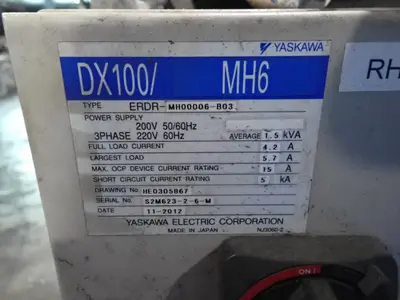 USED 2012 YASKAWA MOTOMAN MH6