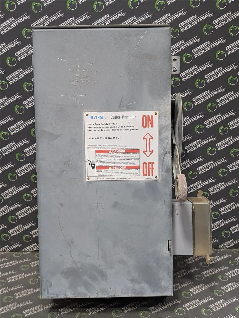 100A Eaton / Cutler Hammer DH363FRK Fusible Safety Switch 3R Enclosure Used