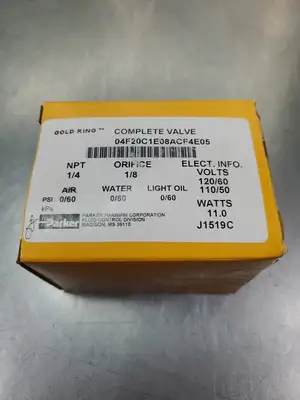 Parker 04F20C1E08ACF4E05 (110/120VAC) Gold Ring Solenoid Valve. 6E-13