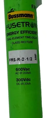 NEW LOT OF 9 BUSSMANN FRS-R-2-1/2 TIME DELAY FUSES FRSR212