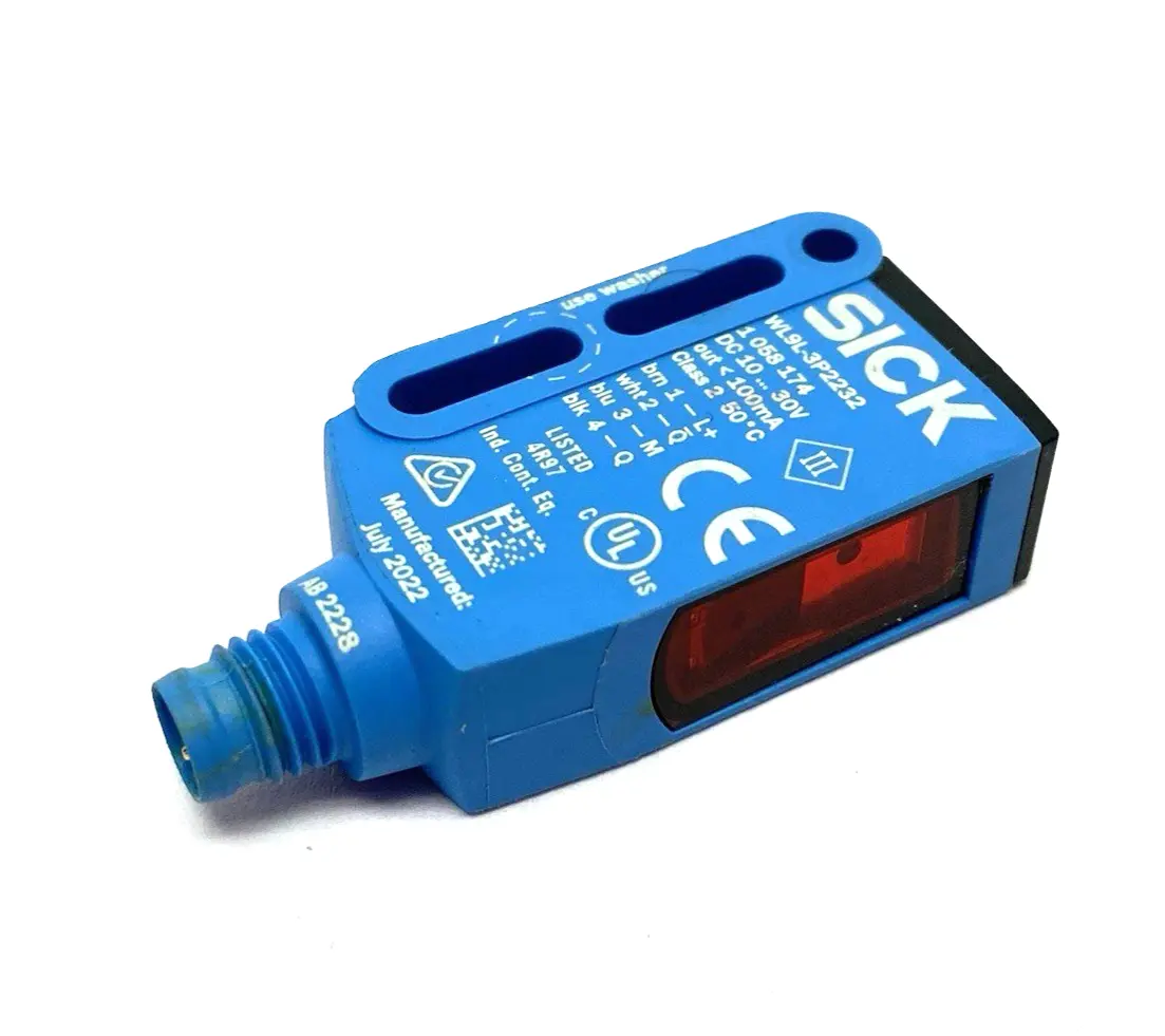 USED SICK PHOTOELECTRIC RETRO-REFLECTIVE SENSOR 0-8M, 0-12M SENSE 1058174