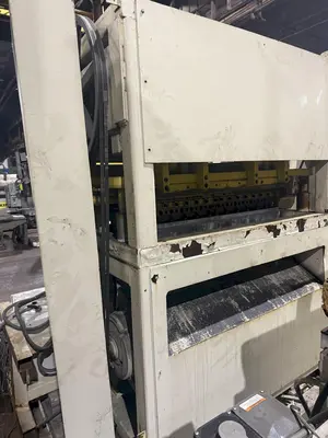 48” WIDE x 30 HP MECHANICAL IN-LINE COIL PRESS & SHEAR WITH PLC VARIABLE SPEED DRIVE: STOCK #22968