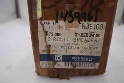 NEW IN BOX Square D FH36100 Circuit Breaker STOCK H158 785901241409