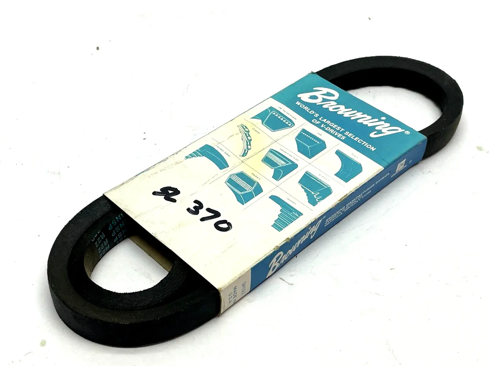5L370 | Browning  V-Belt L Section 1 Band  37" Outside Length Smooth - New