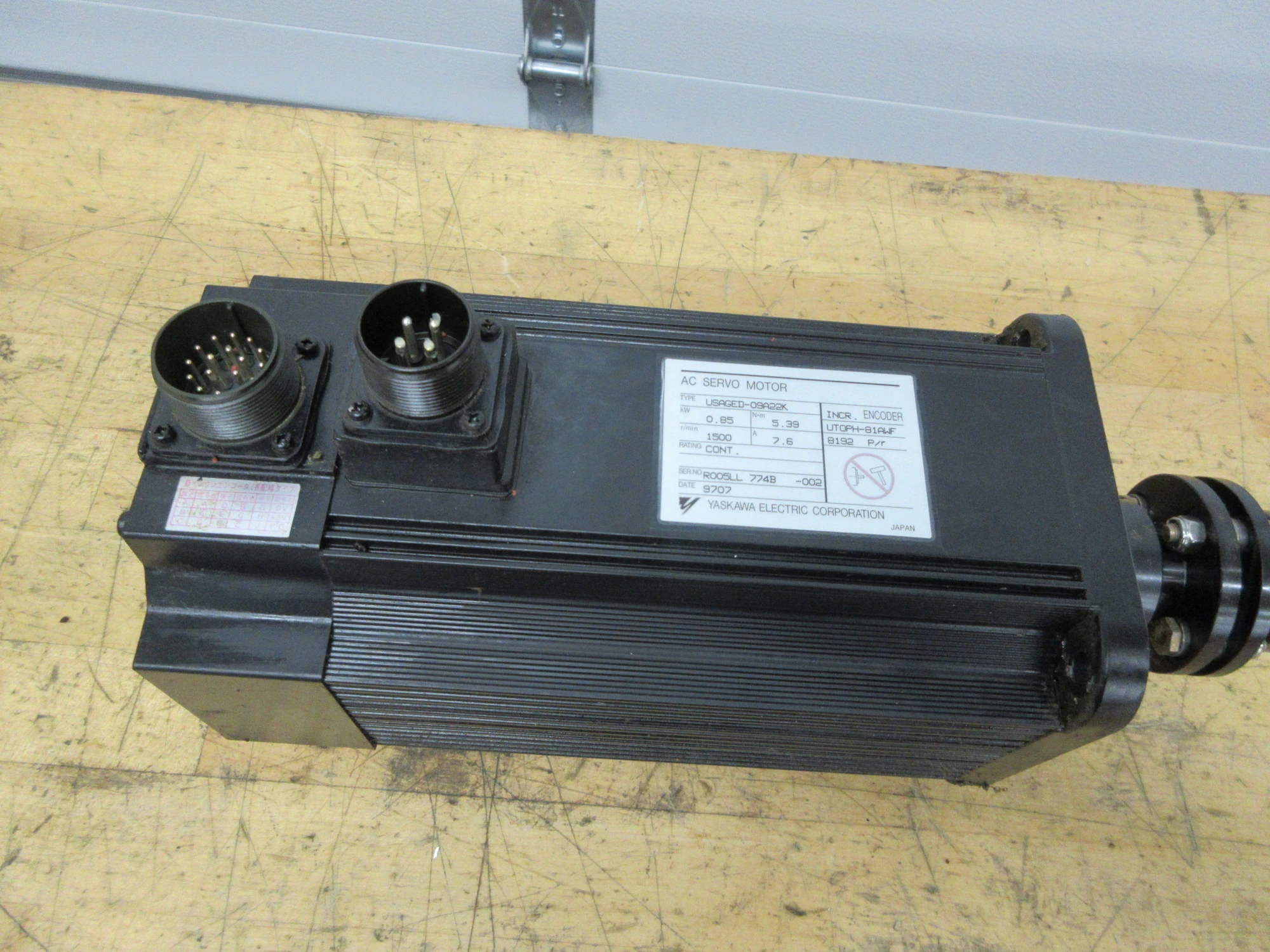 USED 1997 USED HAAS PARTS AND TOOLING HAAS SIGMA-1 09 (LONG) #93-62-0013 SERVO AXIS MOTOR