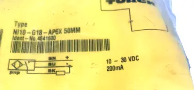 NEW TURCK NI10-G18-AP6X-50MM PROXIMITY SENSOR 4641600 NI10G18AP6X50MM