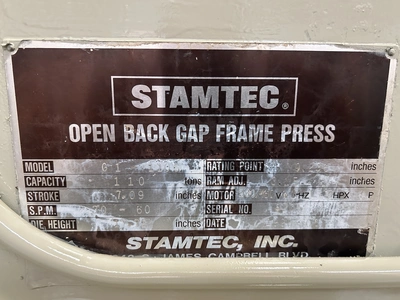 USED 1990 STAMTEC STAMTEC G1-110-S PRESS