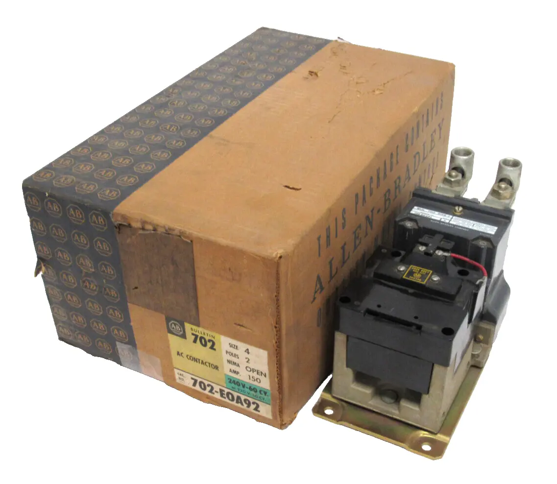 ALLEN BRADLEY 702-EOA92 AC CONTACTOR SIZE 4 SER.K 2-POLE 702EOA92 NEW SURPLUS