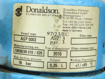 Donaldson Ultra-Filter Multi Air Line Manifold Regulator 24V Solenoid Valve Assy