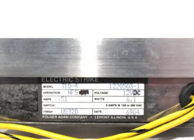 NEW FOLGER ADAM COMPANY 310-4 ELECTRIC STRIKE 3104