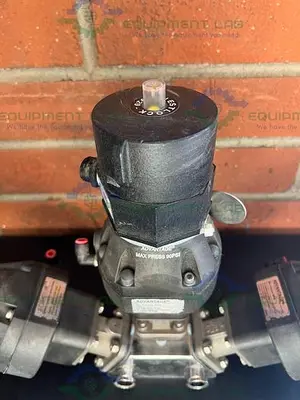 USED LOT OF 3-  ITT PURE FLO 9920 DIAPHRAGM VALVE W/ 4- WAY 3/4" SANITARY FITTINGS
