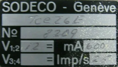 NEW SODECO TCEZ6E IMPULSE COUNTER