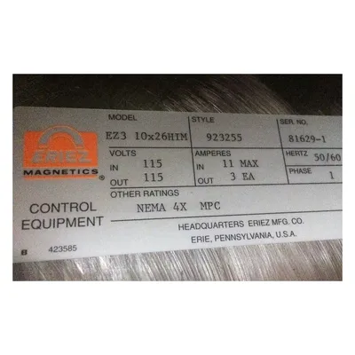 USED ERIEZ EZ3 10X26HIM