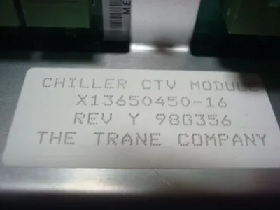 Trane X13650450-16 Chiller CTV Module Rev. Y Used