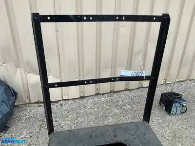 Steel Tank, tank is 20”x20”x33” deep, 6-5/8”x7-3/4” hole in top, 58” tall overall