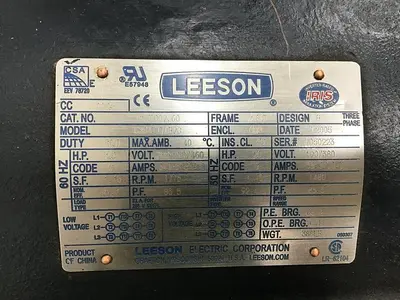 USED LEESON ELECTRIC CO C284T17DB9C