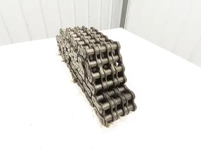 Tsubaki RS140-3-RP 3 Strand Roller Chain 1-3/4" Pitch Riveted 1" Roller 10 Feet