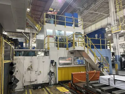 2500 Ton Schuler Model HZPUI Hydraulic Tandem Press Line - (4) 1250 Ton Schuler follow up Presses