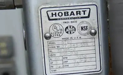 USED Hobart NUMBER: