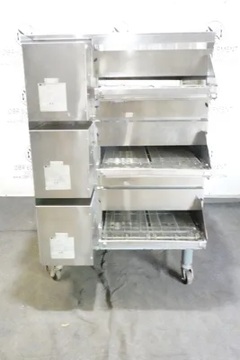 2019 MIDDLEBY MARSHALL TRIPLE STACK PROPANE GAS SPLIT BELT PIZZA CONVEYOR OVEN MODEL PS638G