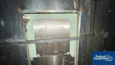 USED 3V Tech 5,000 Gal 3V Tech Glass Lined Reactor, 100/125#