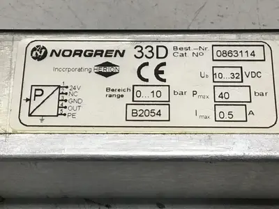 USED NORGREN 33D 0863114