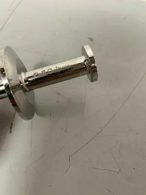 USED 5" STAINLESS STEEL SIPHON TUBE W/ 1" SANITARY FITTING
