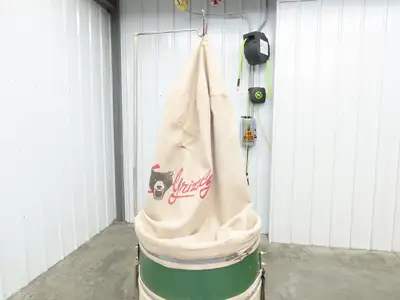 Grizzly Dust Collector 2HP Single Bag Filter 1-Phase 115/230V 24/12Amp