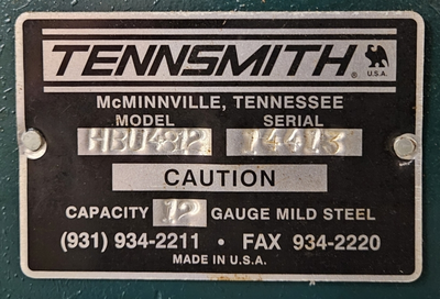 Used TENNSMITH HBU 48-12 Box & Pan Brakes including Finger Tennessee US | Pearl Equipment #1550206