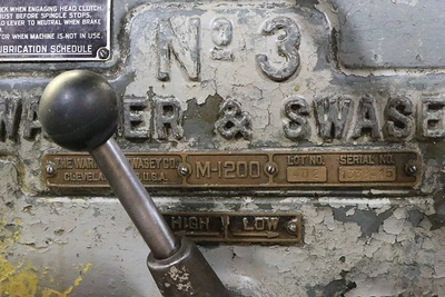 USED 1954 Warner & Swasey #3 M-1200 Ram Type turret Lathe