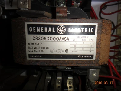 General Electric 8000 Series Size 2 Motor Control Bucket