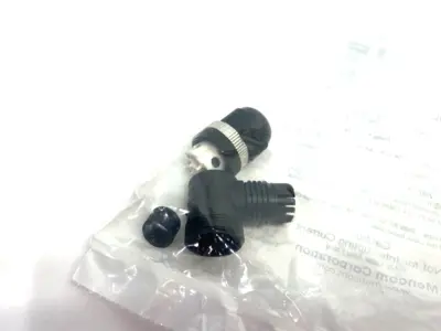 New | in-Stock Mencom Cable Connector M12 Plug, 4 Pole, Male Right Angle, PG 9 Electrical Fittings Michigan US | Maverick Industrial Sales #1393250