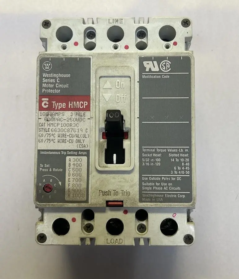 USED WESTINGHOUSE HMCP100R3C