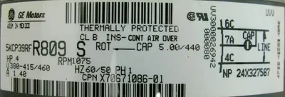 NEW GE X70671086010 MOTOR 380-415/460V 1075RPM MOT04763 1/2" DIA.