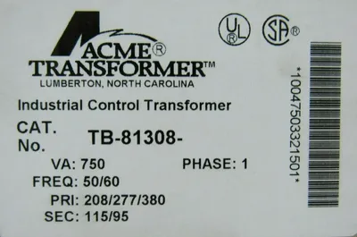NEW ACME TB-81308 TRANSFORMER TB81308